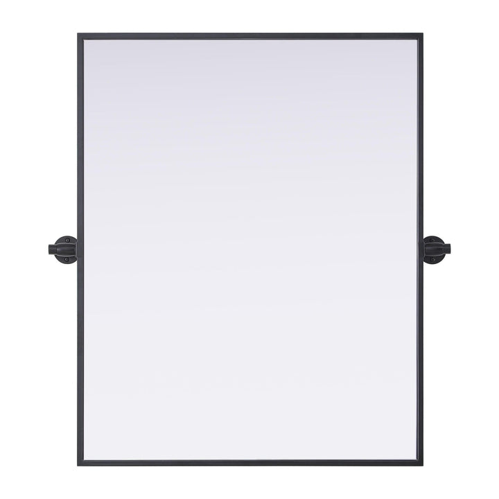 Metal Frame Mirror III in Black by Elegant