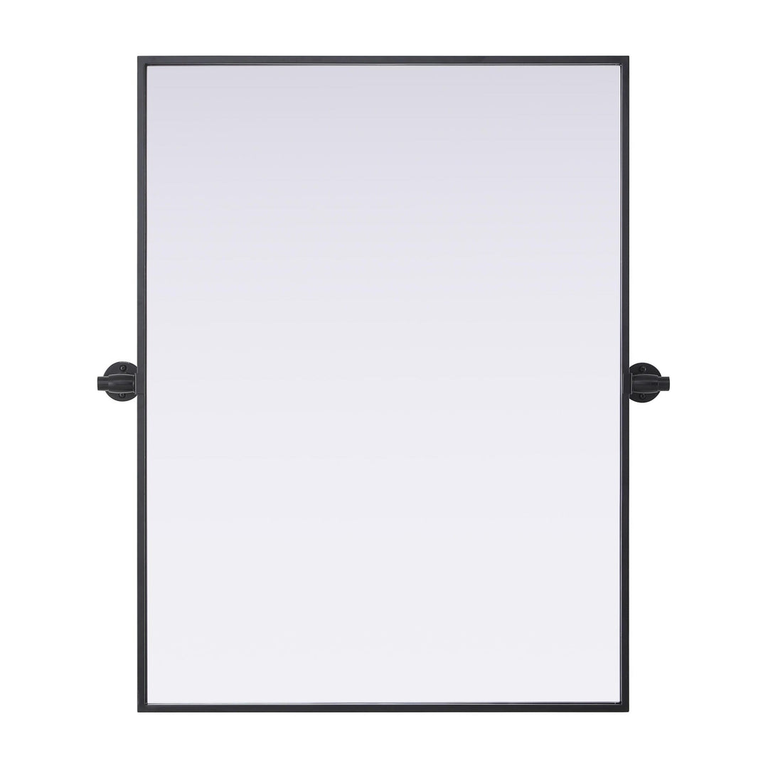 Metal Frame Mirror III in Black by Elegant