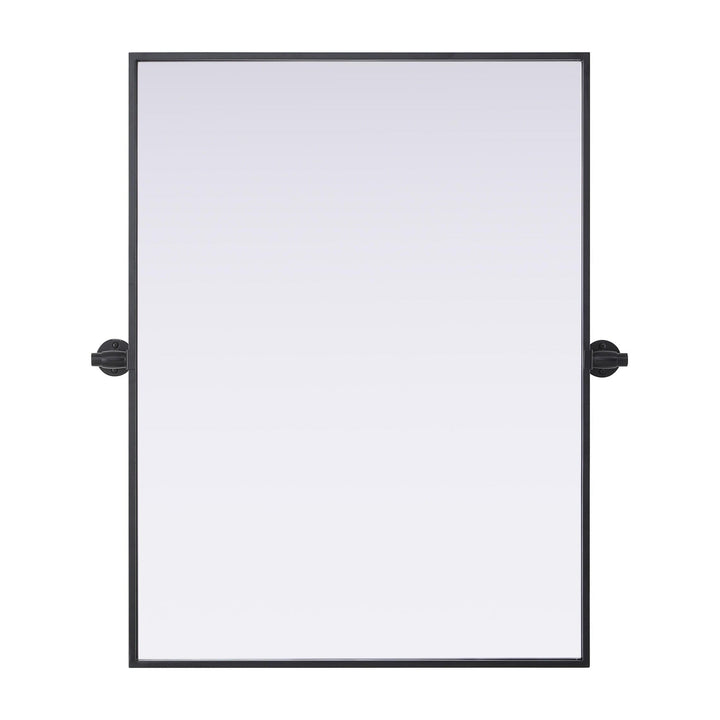 Metal Frame Mirror III in Black by Elegant