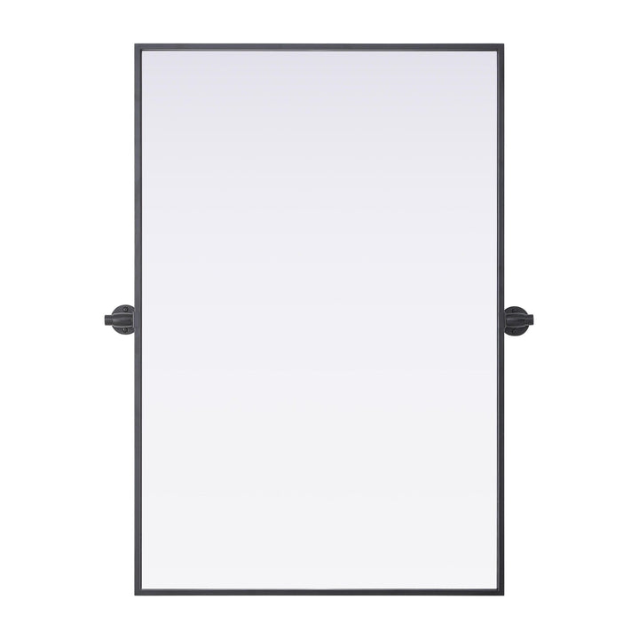 Metal Frame Mirror III in Black by Elegant