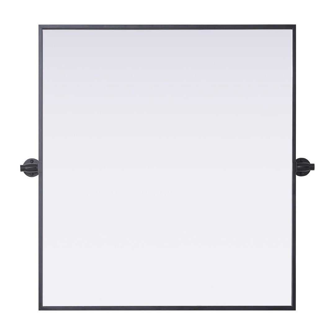 Metal Frame Mirror III in Black by Elegant