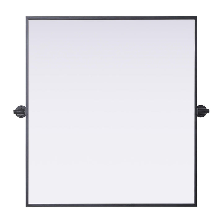 Metal Frame Mirror III in Black by Elegant