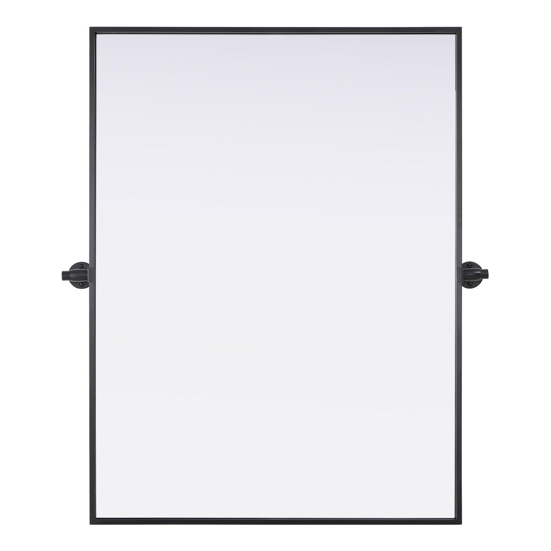 Metal Frame Mirror III in Black by Elegant