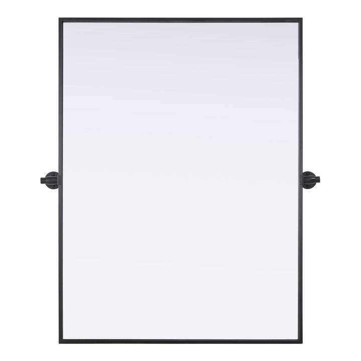 Metal Frame Mirror III in Black by Elegant