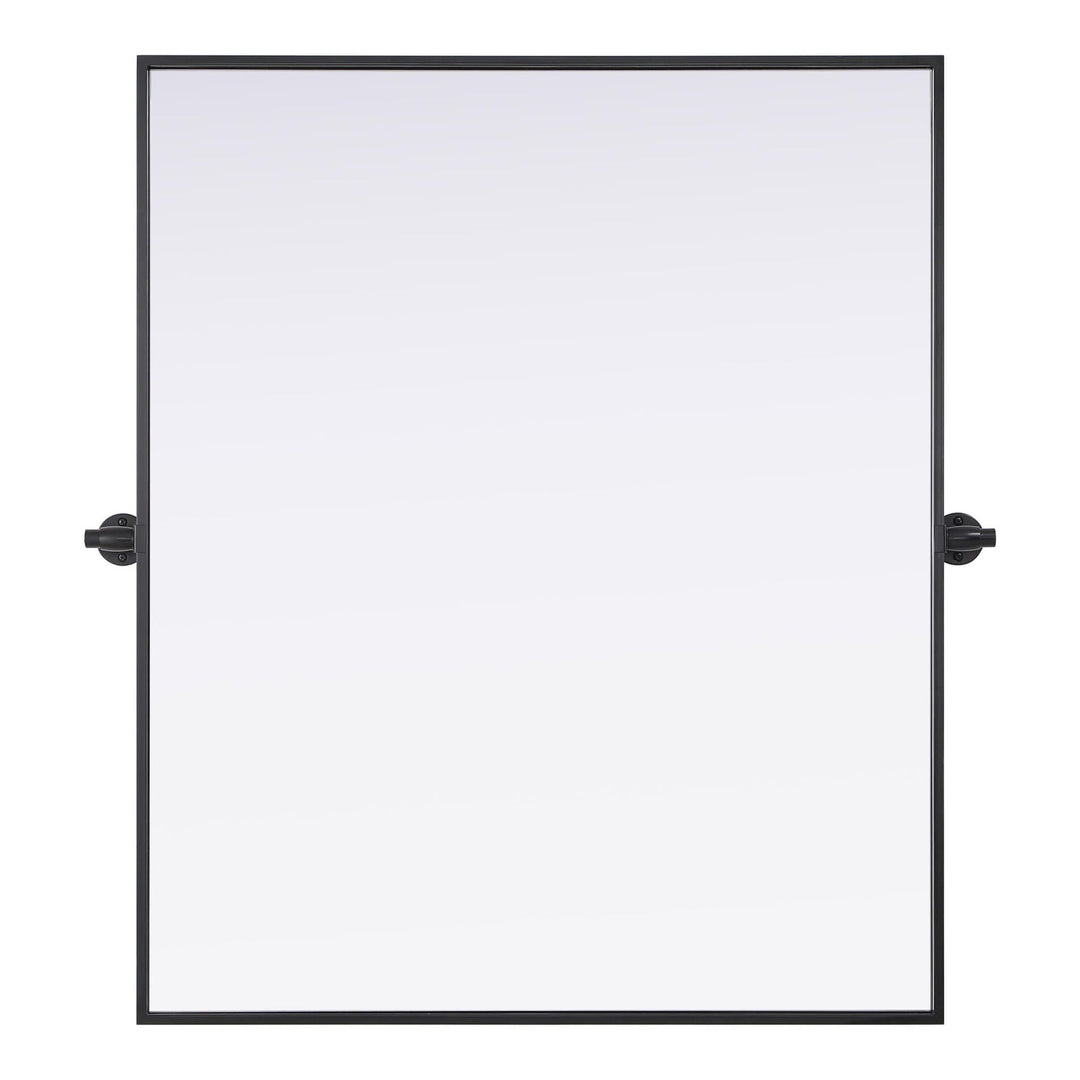 Metal Frame Mirror III in Black by Elegant