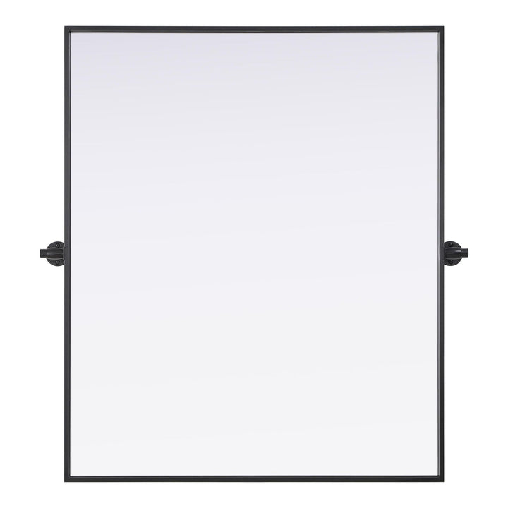 Metal Frame Mirror III in Black by Elegant
