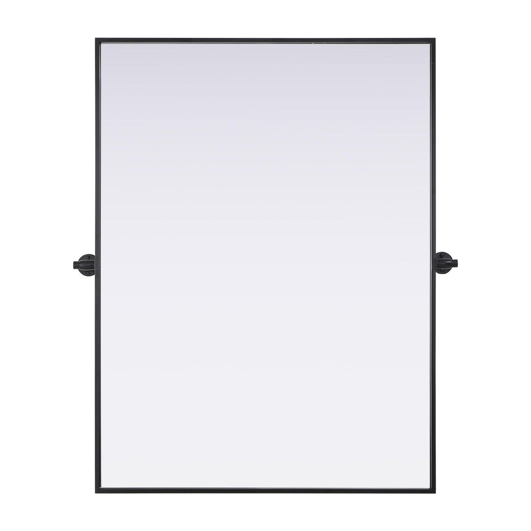 Metal Frame Mirror III in Black by Elegant