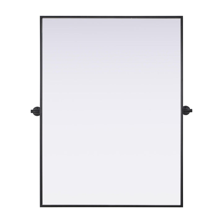 Metal Frame Mirror III in Black by Elegant