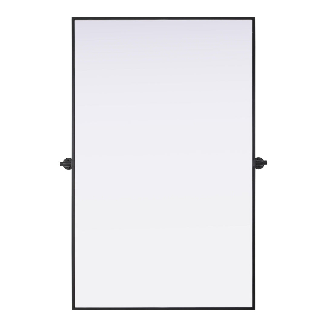 Metal Frame Mirror III in Black by Elegant