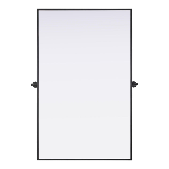Metal Frame Mirror III in Black by Elegant