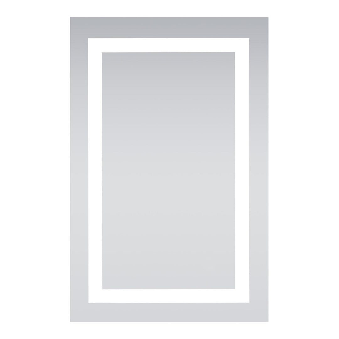 Frameless LED Rectangle Mirror II, 20" W x 30" H / 5000K, by Elegant