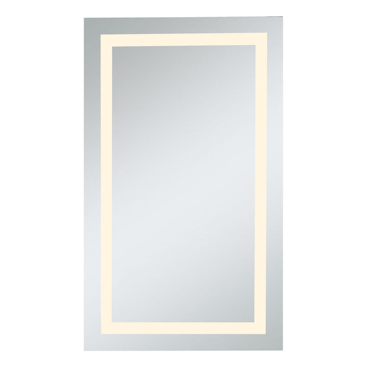 Frameless LED Rectangle Mirror II, 24" W x 40" H / 3000K, by Elegant