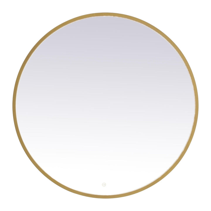 Pier Round LED Mirror in Brass by Elegant
