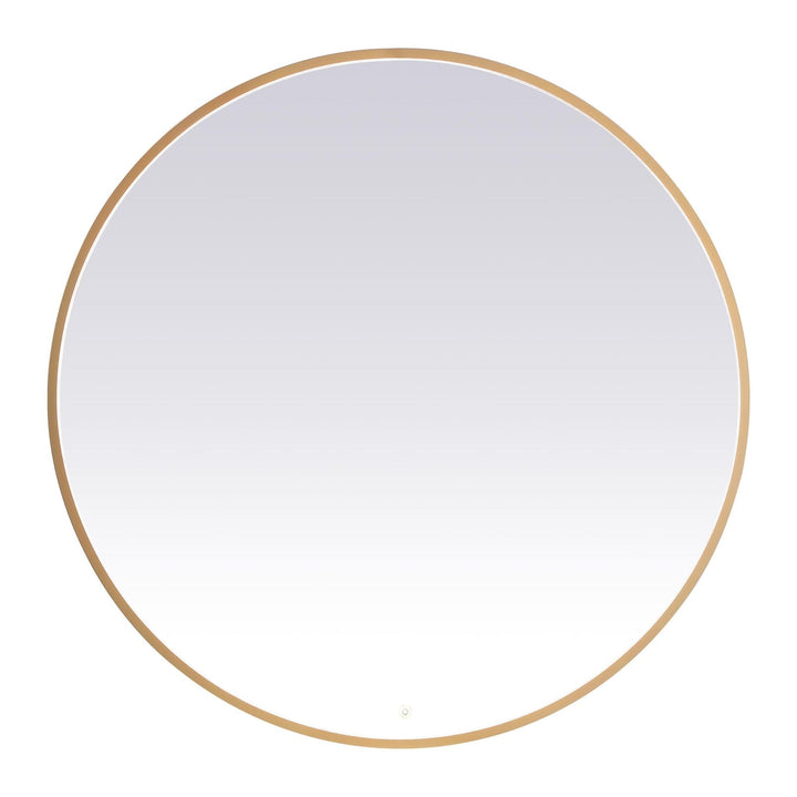 Pier Round LED Mirror in Brass by Elegant