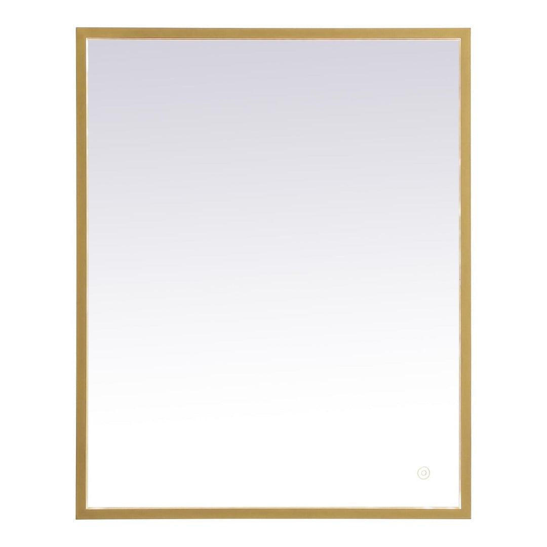 Pier Rectangle LED Mirror in Brass by Elegant