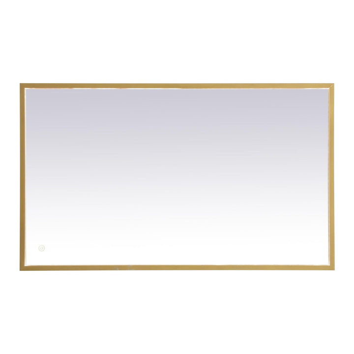 Pier Rectangle LED Mirror in Brass by Elegant
