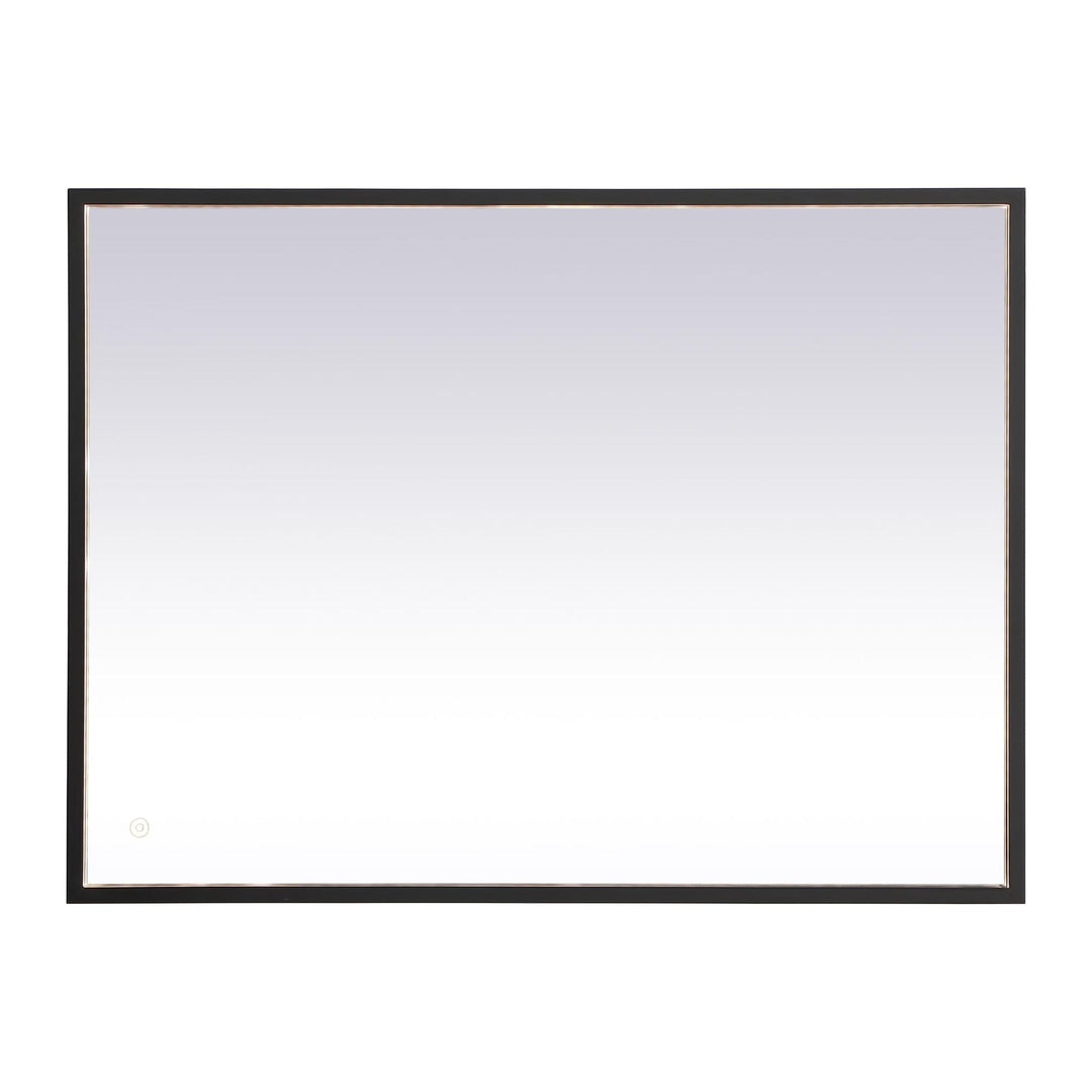 Pier Rectangle LED Mirror in Black by Elegant