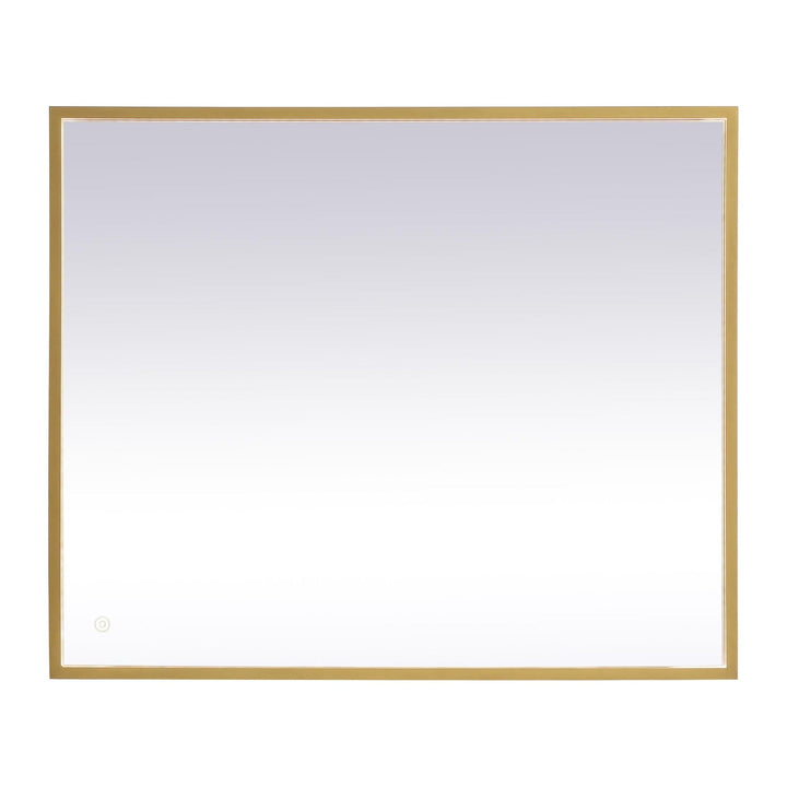 Pier Rectangle LED Mirror in Brass by Elegant