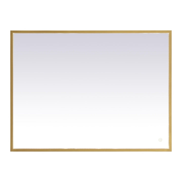 Pier Rectangle LED Mirror in Brass by Elegant
