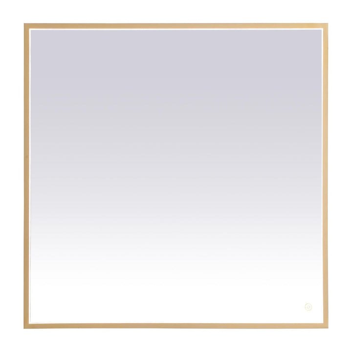 Pier Square LED Mirror in Brass by Elegant