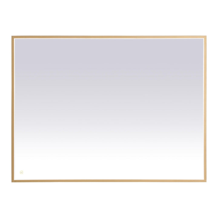 Pier Rectangle LED Mirror in Brass by Elegant