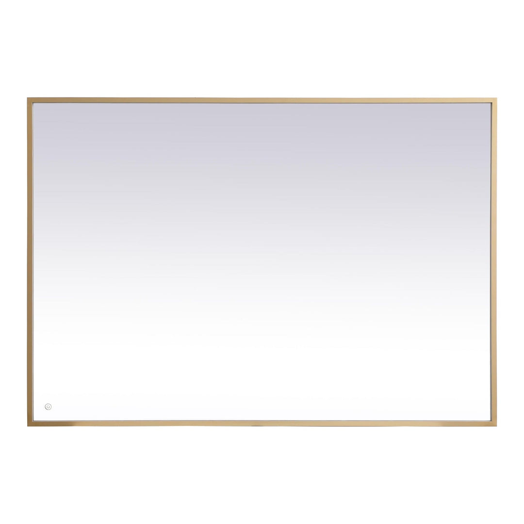 Pier Rectangle LED Mirror in Brass by Elegant