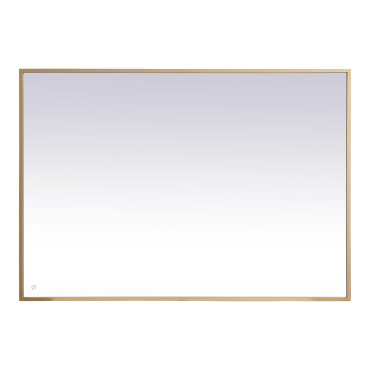Pier Rectangle LED Mirror in Brass by Elegant