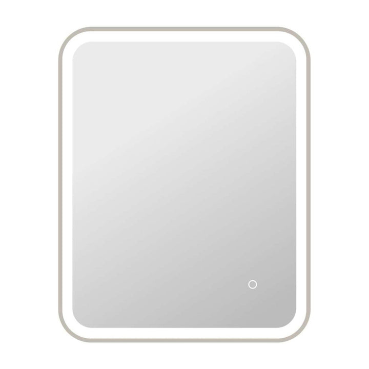 Framed LED Round Mirror II in Silver by Elegant