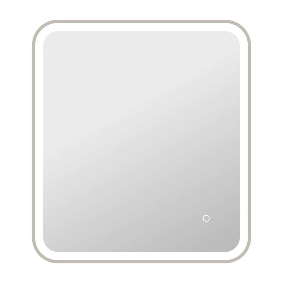 Framed LED Round Mirror II in Silver by Elegant