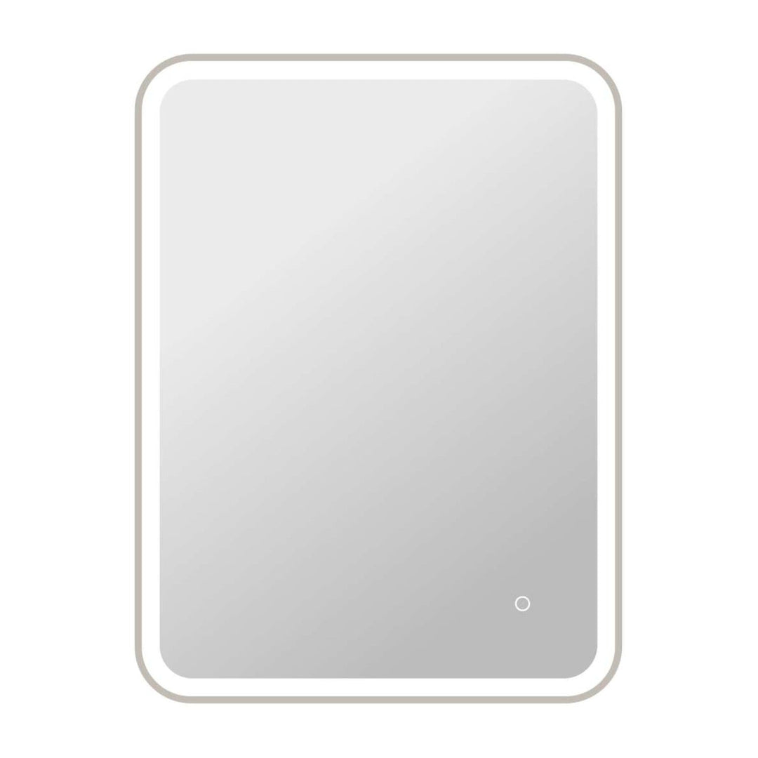 Framed LED Round Mirror II in Silver by Elegant