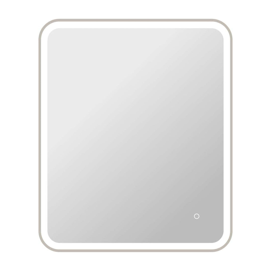 Framed LED Round Mirror II in Silver by Elegant