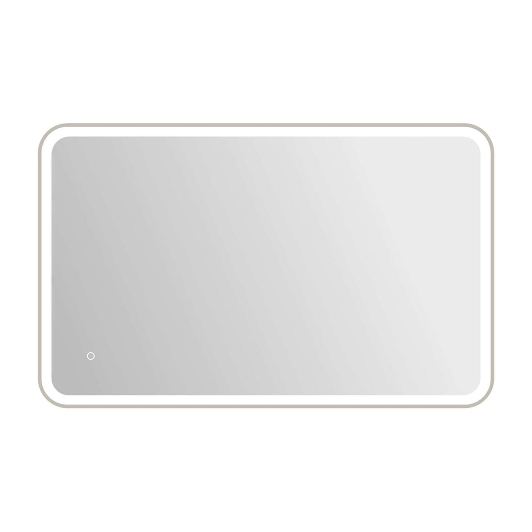 Framed LED Round Mirror II in Silver by Elegant