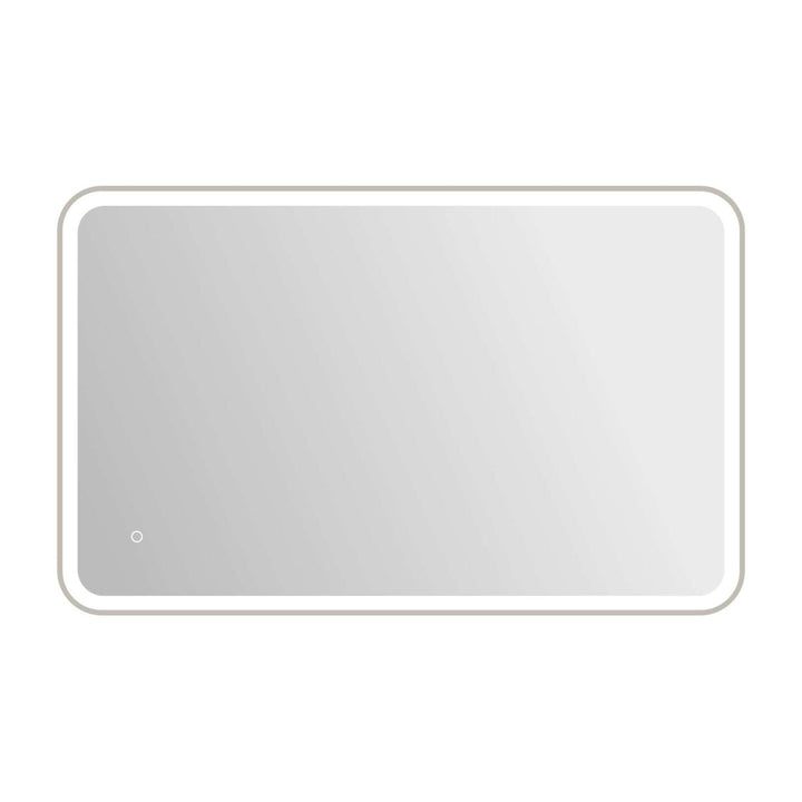 Framed LED Round Mirror II in Silver by Elegant