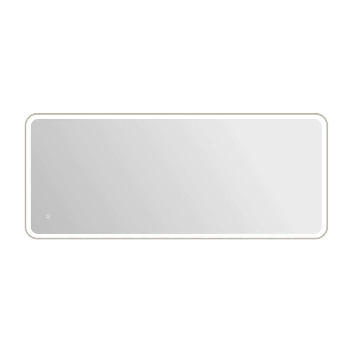 Framed LED Round Mirror II in Silver by Elegant