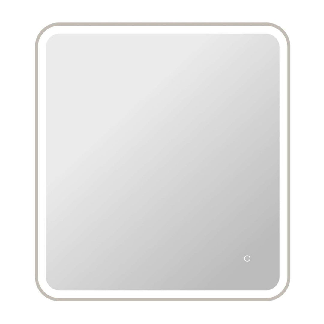 Framed LED Round Mirror II in Silver by Elegant