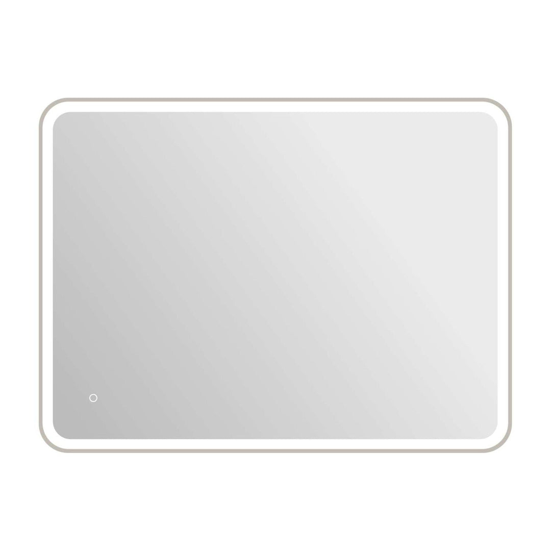 Framed LED Round Mirror II in Silver by Elegant