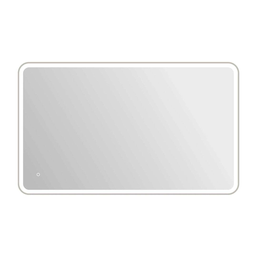 Framed LED Round Mirror II in Silver by Elegant