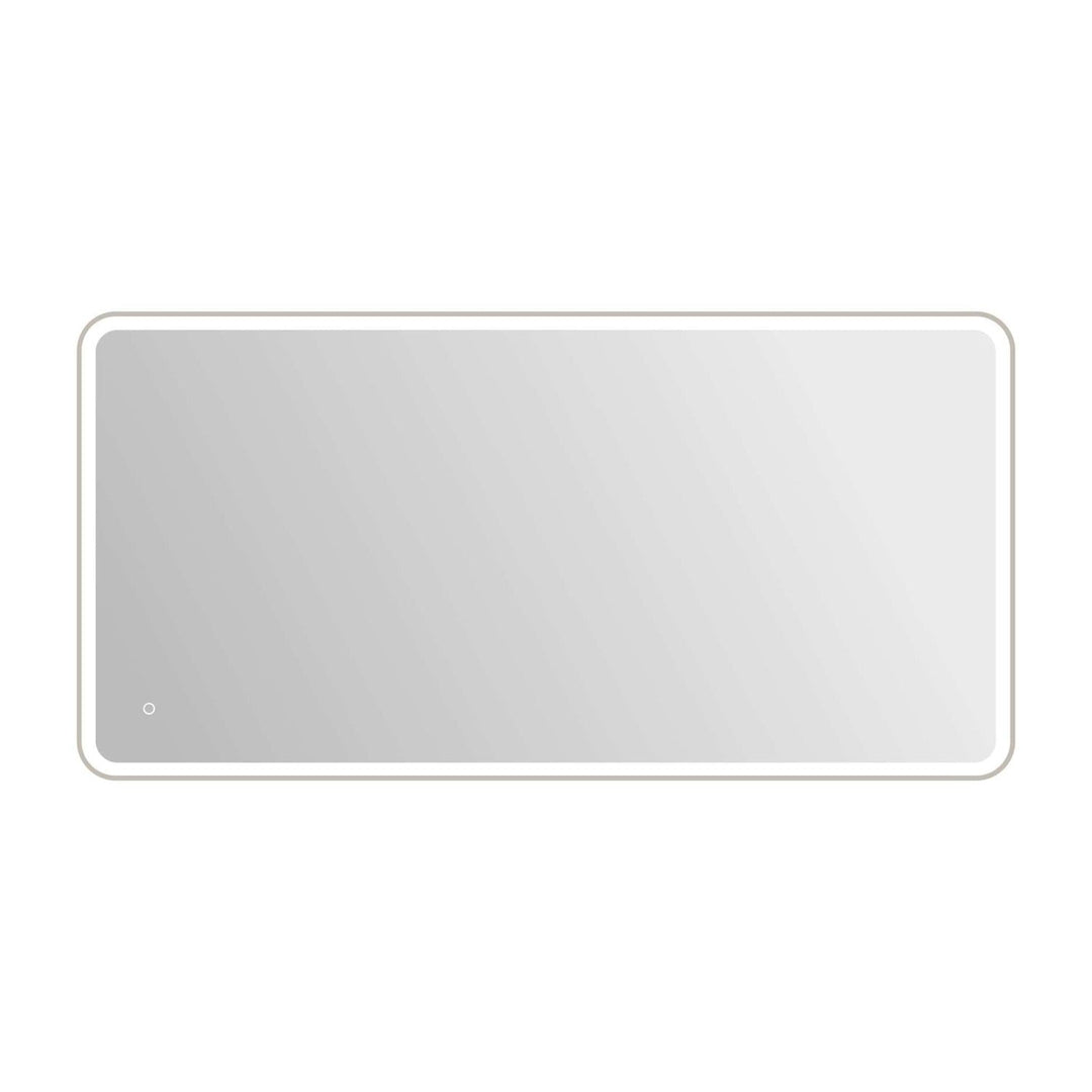 Framed LED Round Mirror II in Silver by Elegant
