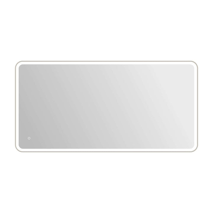 Framed LED Round Mirror II in Silver by Elegant