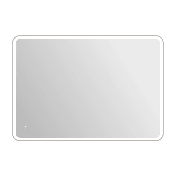 Framed LED Round Mirror II in Silver by Elegant