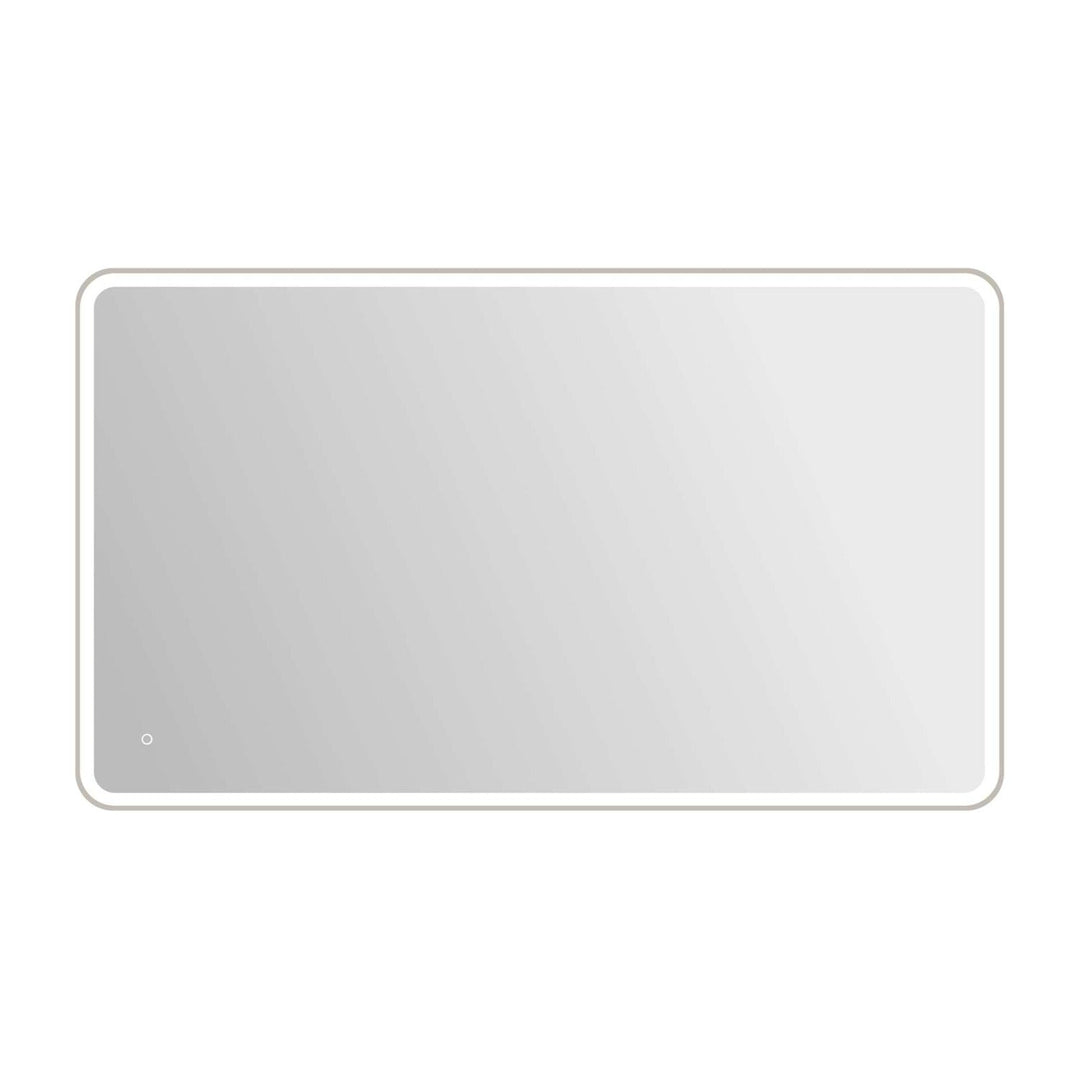 Framed LED Round Mirror II in Silver by Elegant