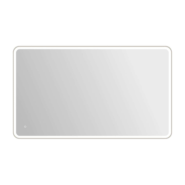 Framed LED Round Mirror II in Silver by Elegant