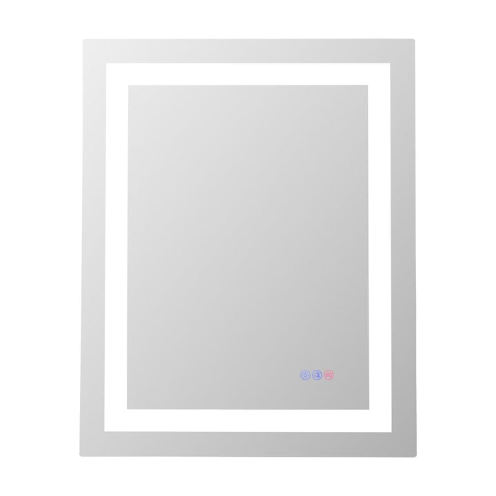 Frameless LED Rectangle Mirror III, 24" W x 30" H, by Elegant