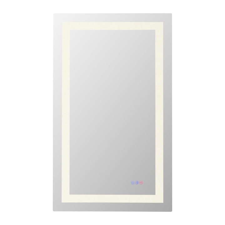 Frameless LED Rectangle Mirror III, 24" W x 40" H, by Elegant