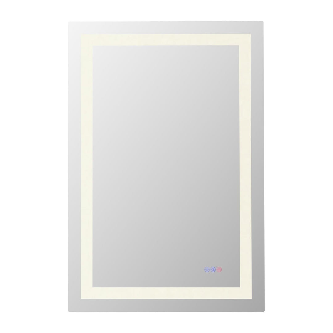 Frameless LED Rectangle Mirror III, 27" W x 40" H, by Elegant