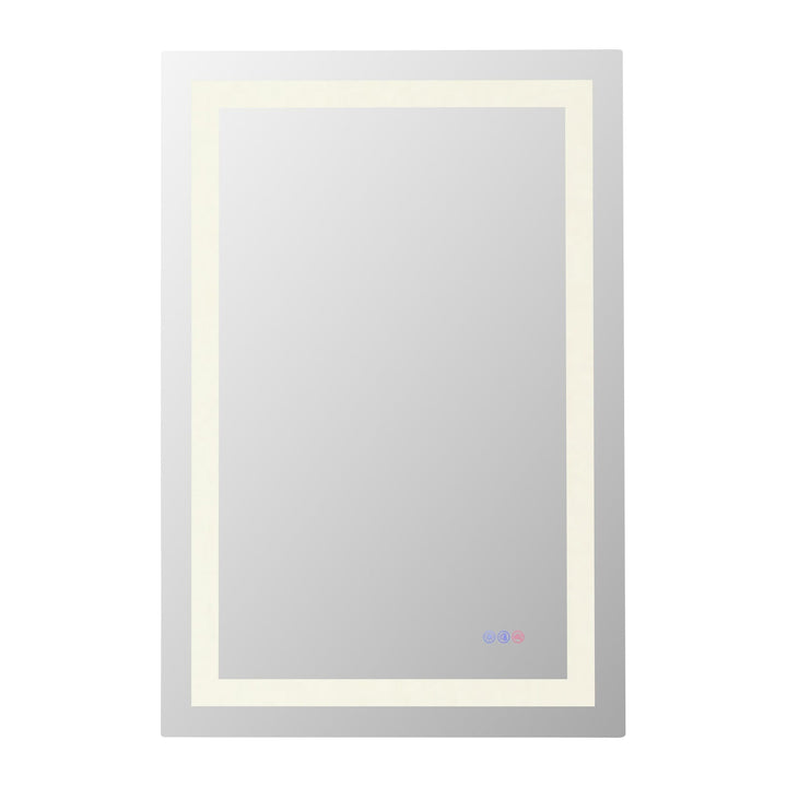 Frameless LED Rectangle Mirror III, 27" W x 40" H, by Elegant