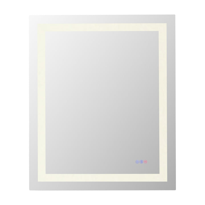 Frameless LED Rectangle Mirror III, 30" W x 36" H, by Elegant