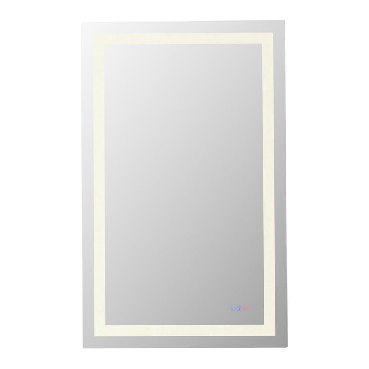 Frameless LED Rectangle Mirror III, 30" W x 48" H, by Elegant