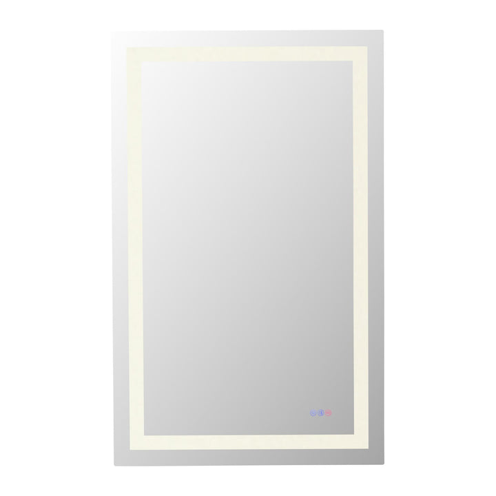 Frameless LED Rectangle Mirror III, 36" W x 48" H, by Elegant