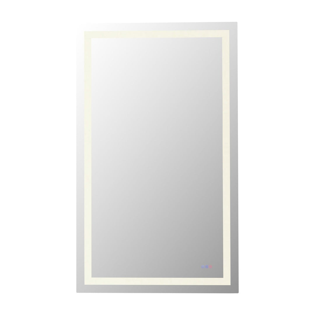 Frameless LED Rectangle Mirror III, 36" W x 60" H, by Elegant